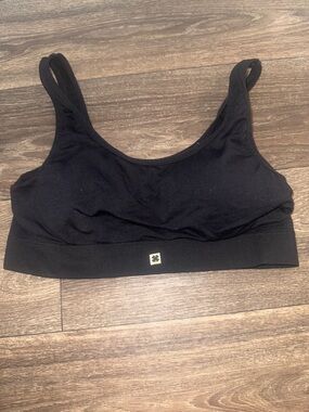 Seamless Black Scoop Sports Bralette - Lucky Brand with pads